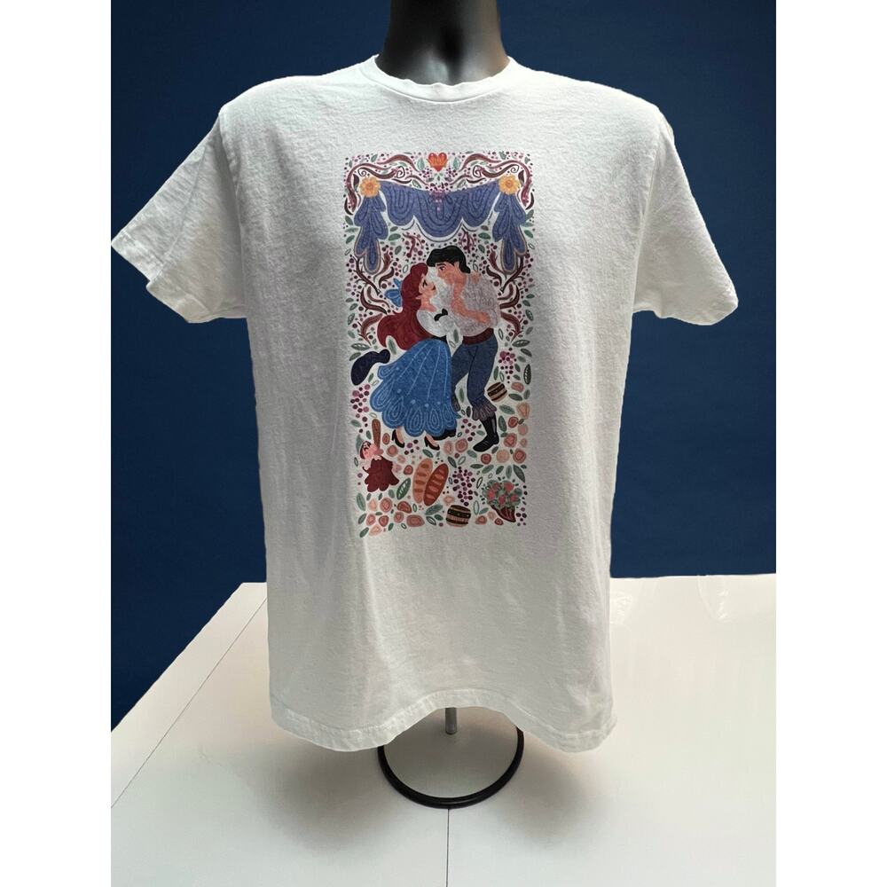 Disney Little‎ Mermaid Ariel & Prince Eric Dancing T-Shirt - Size M Next Level